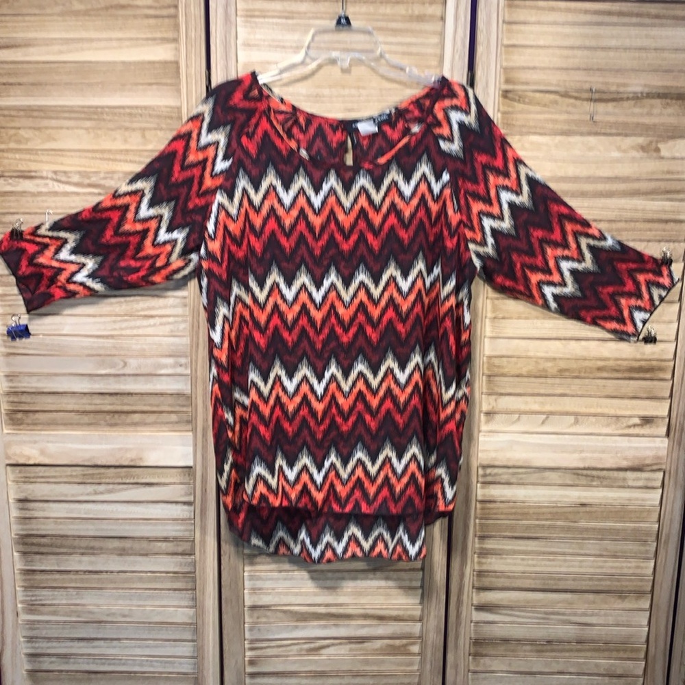 Absolute Angel High Low 3/4 Sleeve Blouse Plus Size 2X